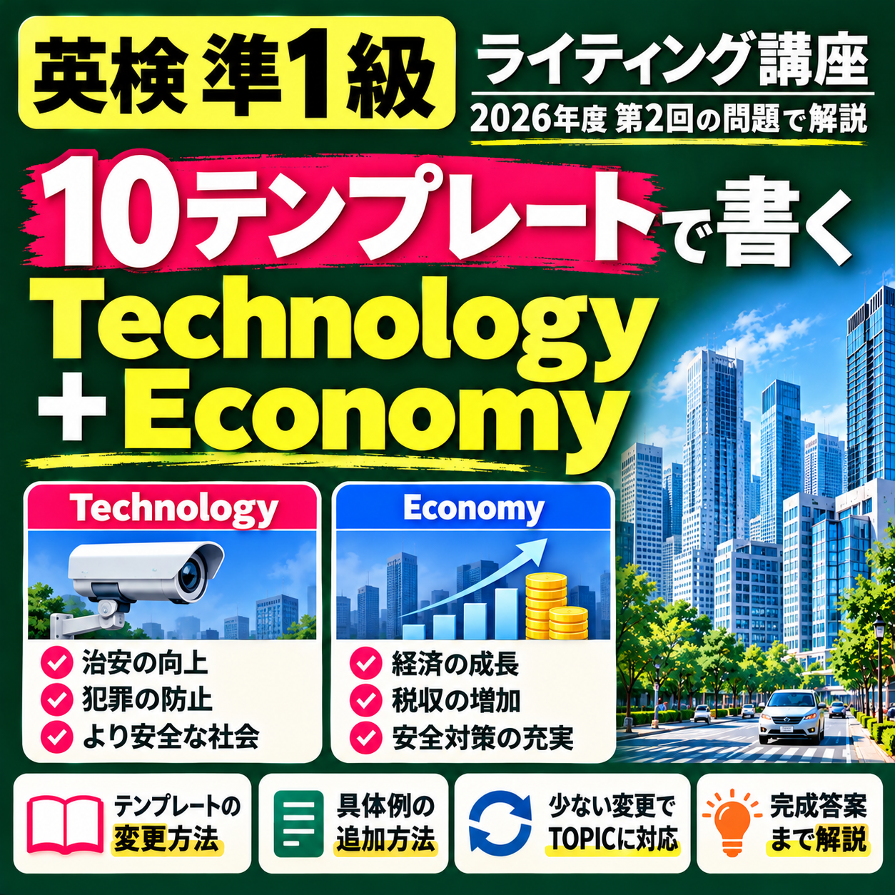 英検準1級ライティング｜2026年度第2回 実践解説のカバー画像