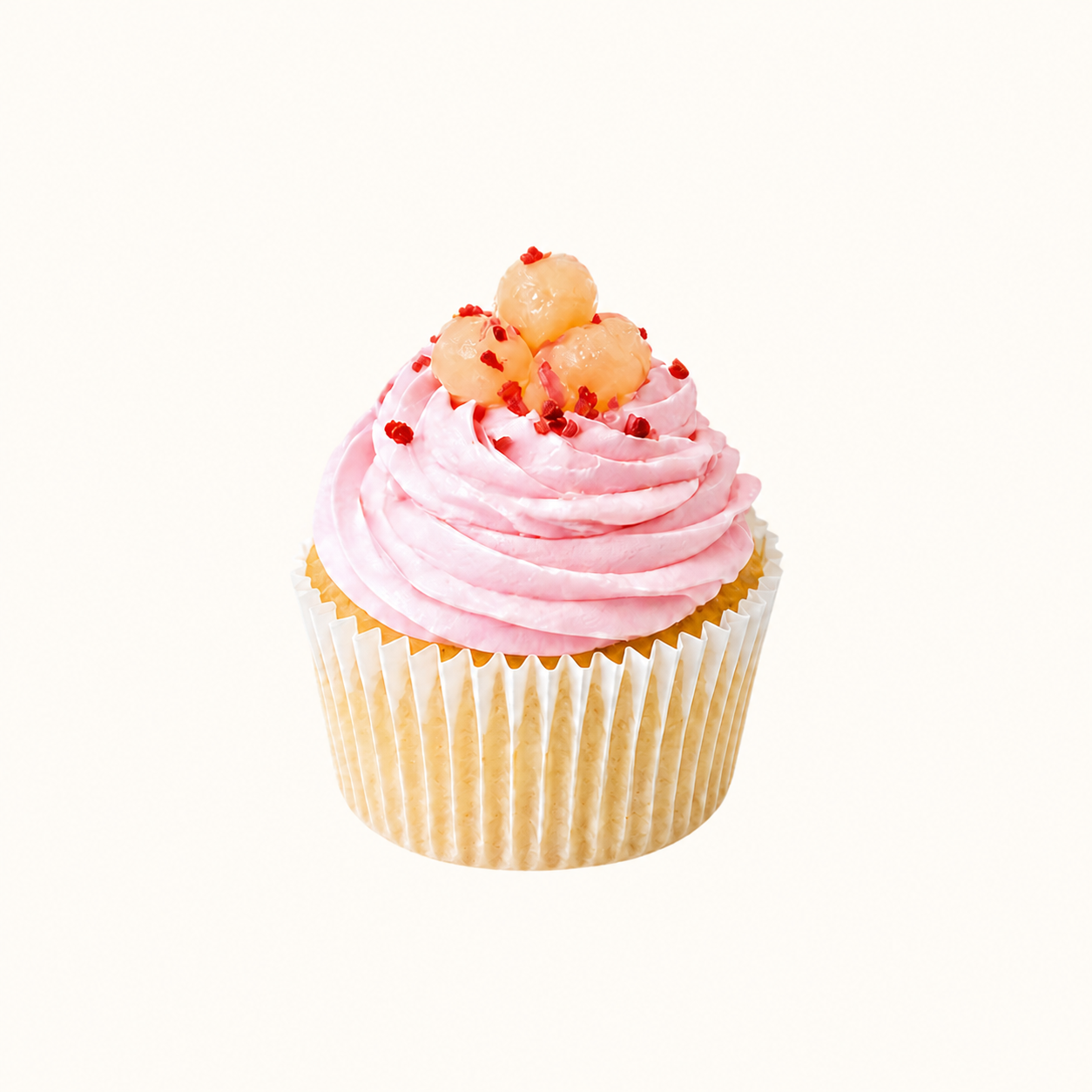 ピーチメルバカップケーキ